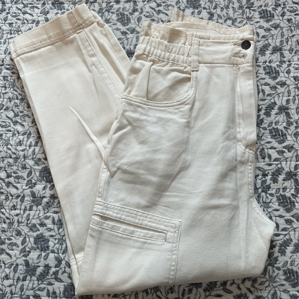 H&M Cream Straight Leg Pants